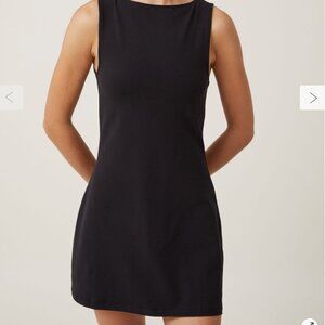 Cotton On Bella Boat Neck Mini Sleeveless Dress in Black NWOT
